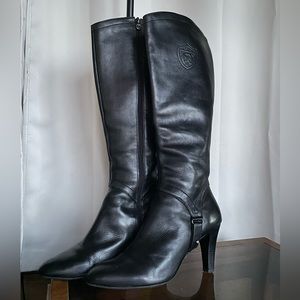 Etienne Aigner Knee High black leather boots